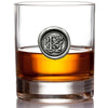 Monogram Whiskey Whisky Glass Tumbler Personalised Gift With Pewter Initial