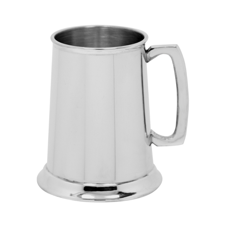 1 Pint Pewter Tankard in Wooden Gift Box