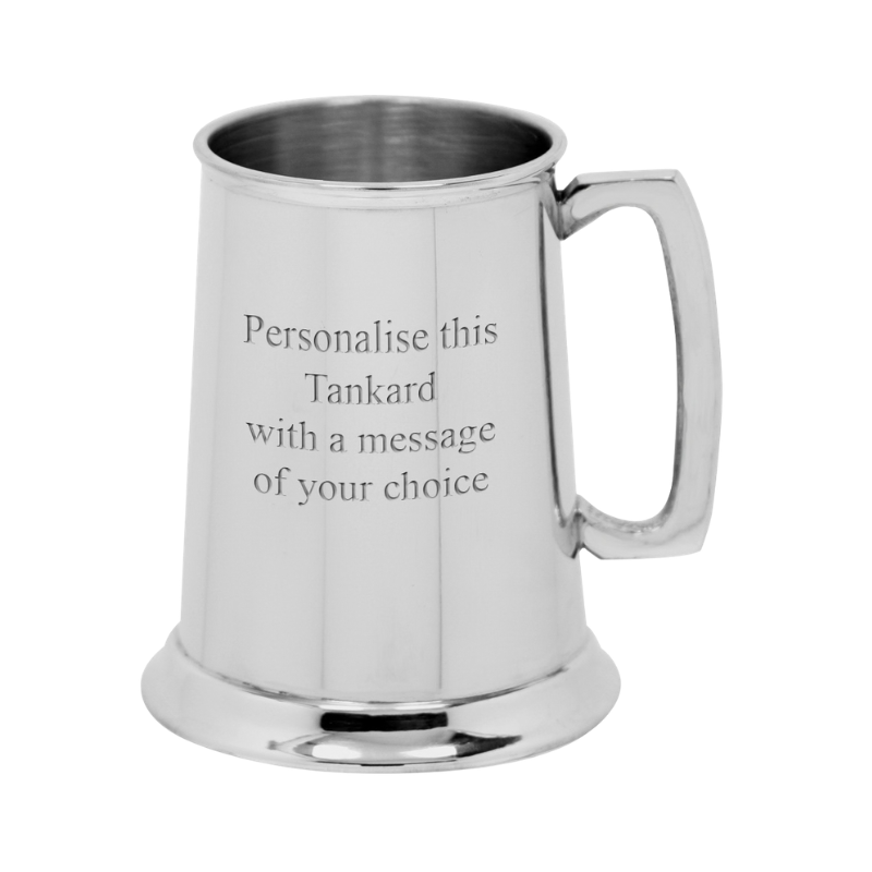 1 Pint Pewter Tankard in Wooden Gift Box