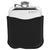 6oz Pewter Hip Flask with Hinged Captive Top & Genuine Black Leather Pouch