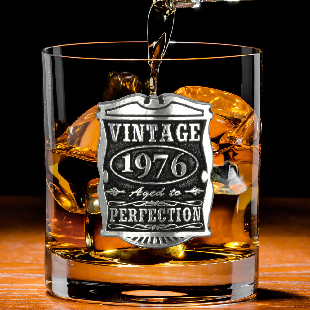 50th Birthday or Anniversary Gift 1976 Vintage Years Pewter Whisky Glass Tumbler