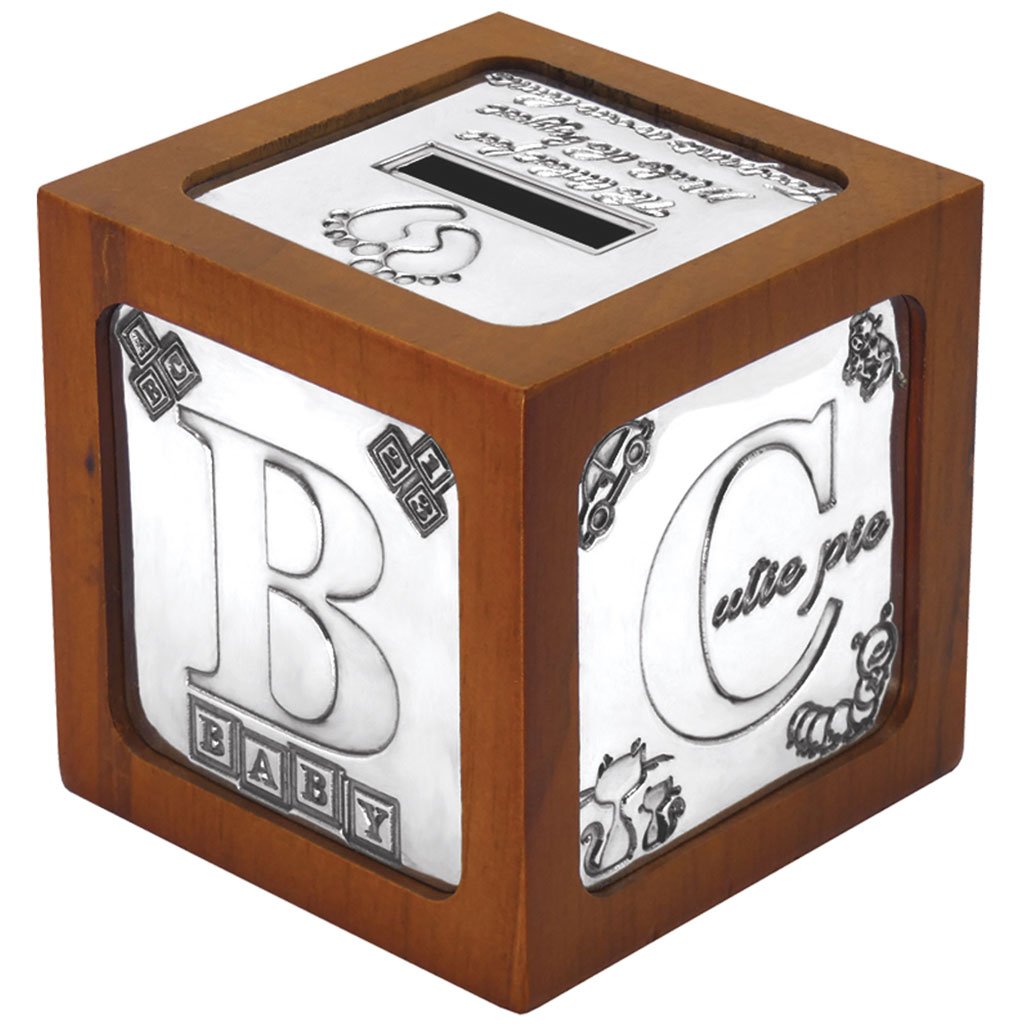 New Baby, Christening or Baptism, Childrens ABC Pewter Money Box - Great Keepsake Gift