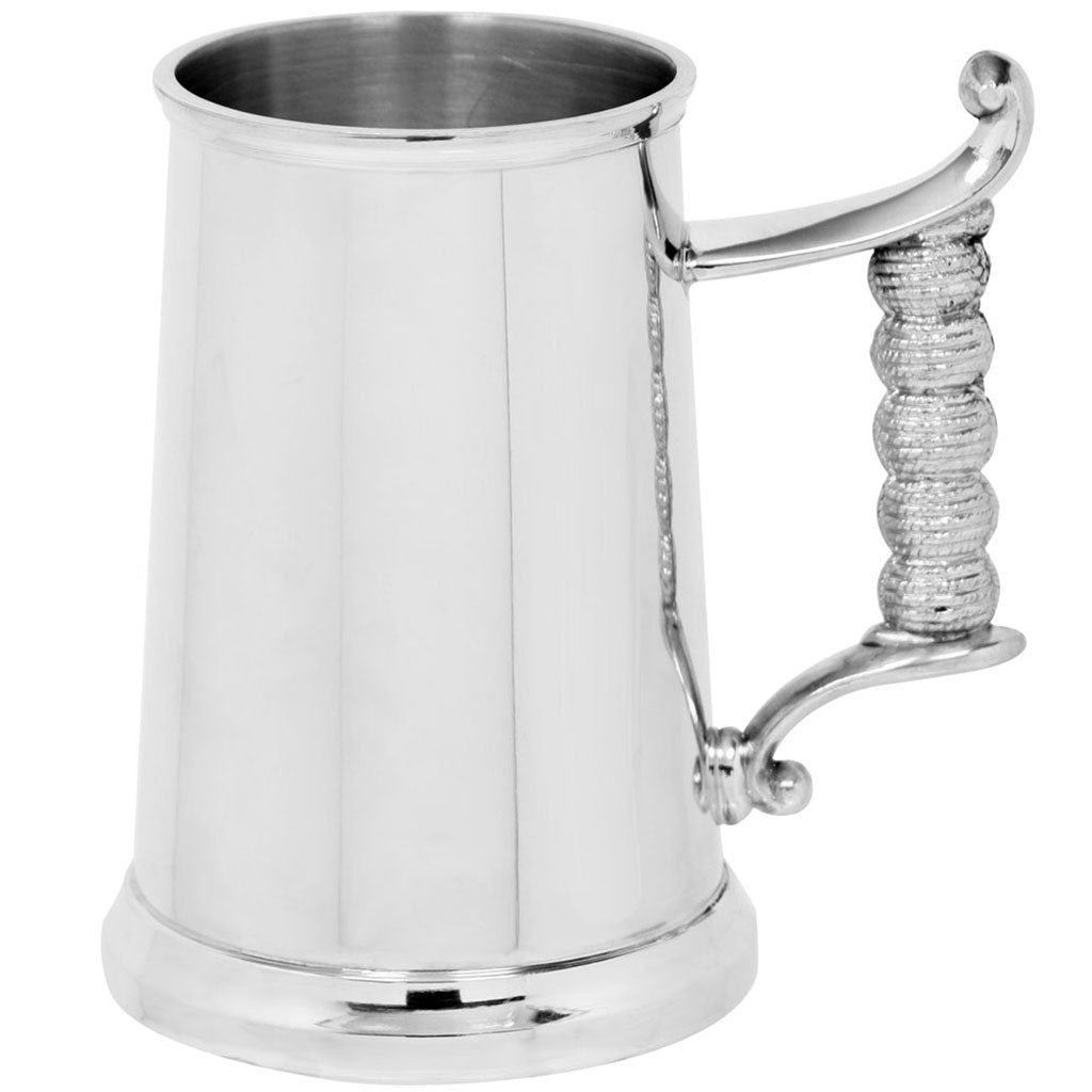 1 Pint Heavy Style Pewter Kings Shilling Beer Mug Tankard - As Seen On TV