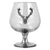 Brandy Glass With Pewter Stag