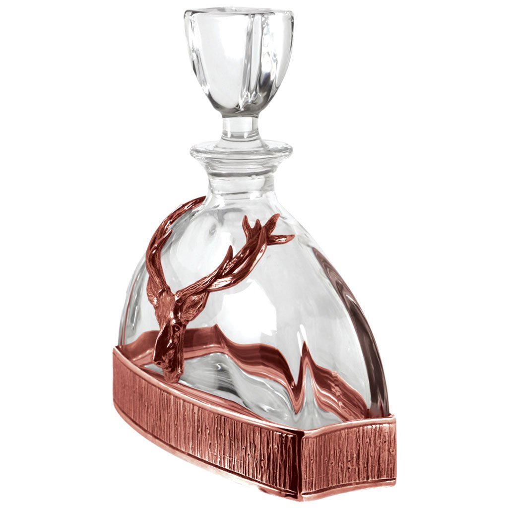 Majestic Stag Crystal & Copper Whisky Decanter