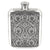 6oz Pewter Hip Flask with Victorian Floral Design