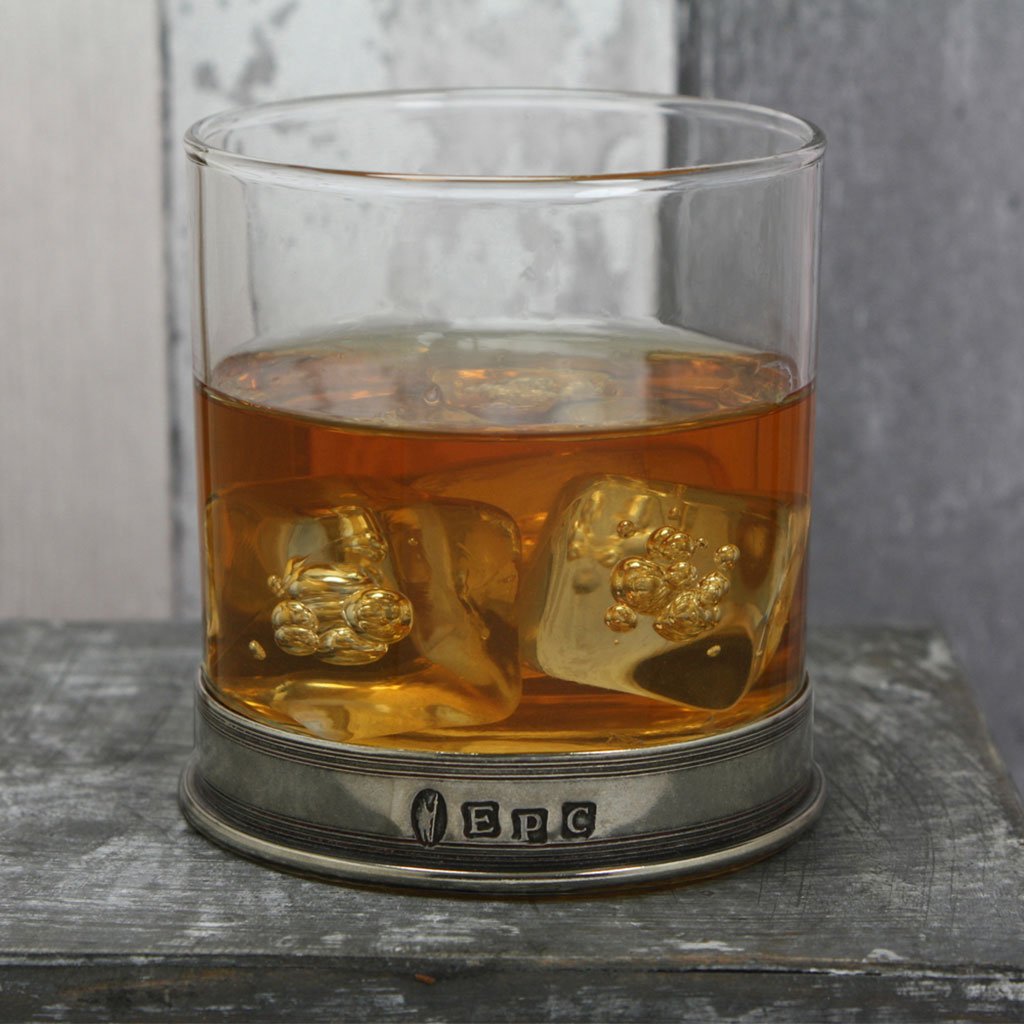 11oz Vogue Pewter Whisky Glass Tumbler Set of 2