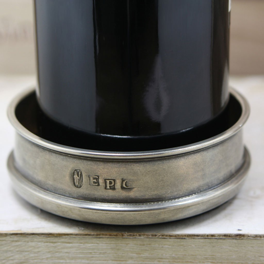 Luxury Vogue Pewter Wine Bottle Coaster with Wooden Insert