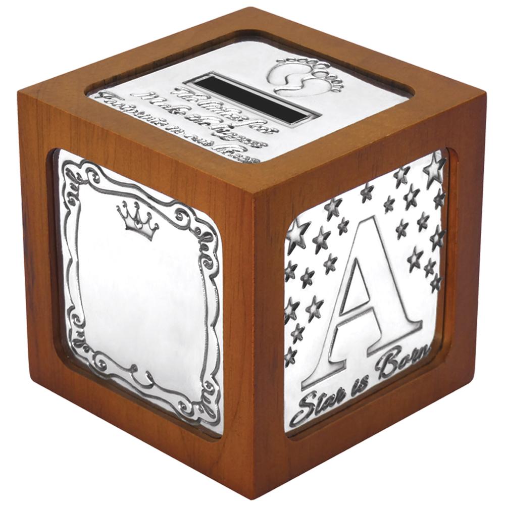 New Baby, Christening or Baptism, Childrens ABC Pewter Money Box - Great Keepsake Gift